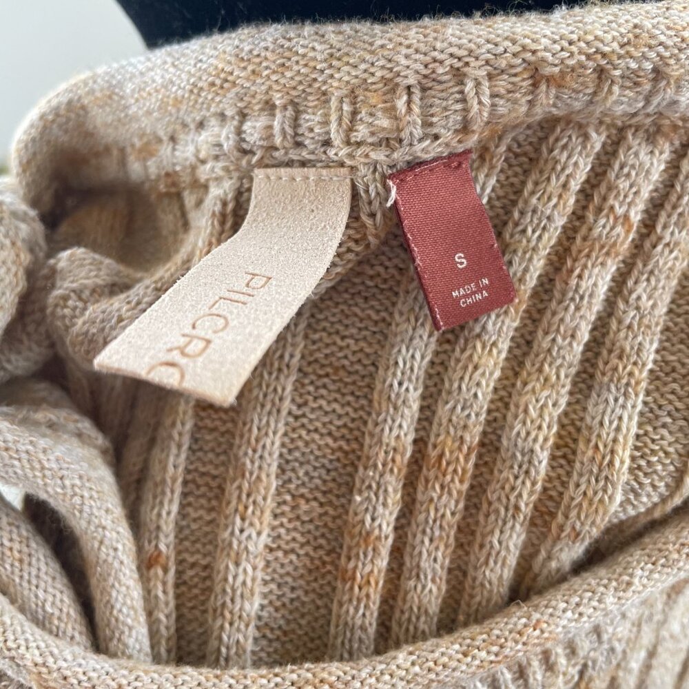 ANTHROPOLOGIE PILCRO Ribbed Sweater Tank Beige Size Small - Picture 7 of 7